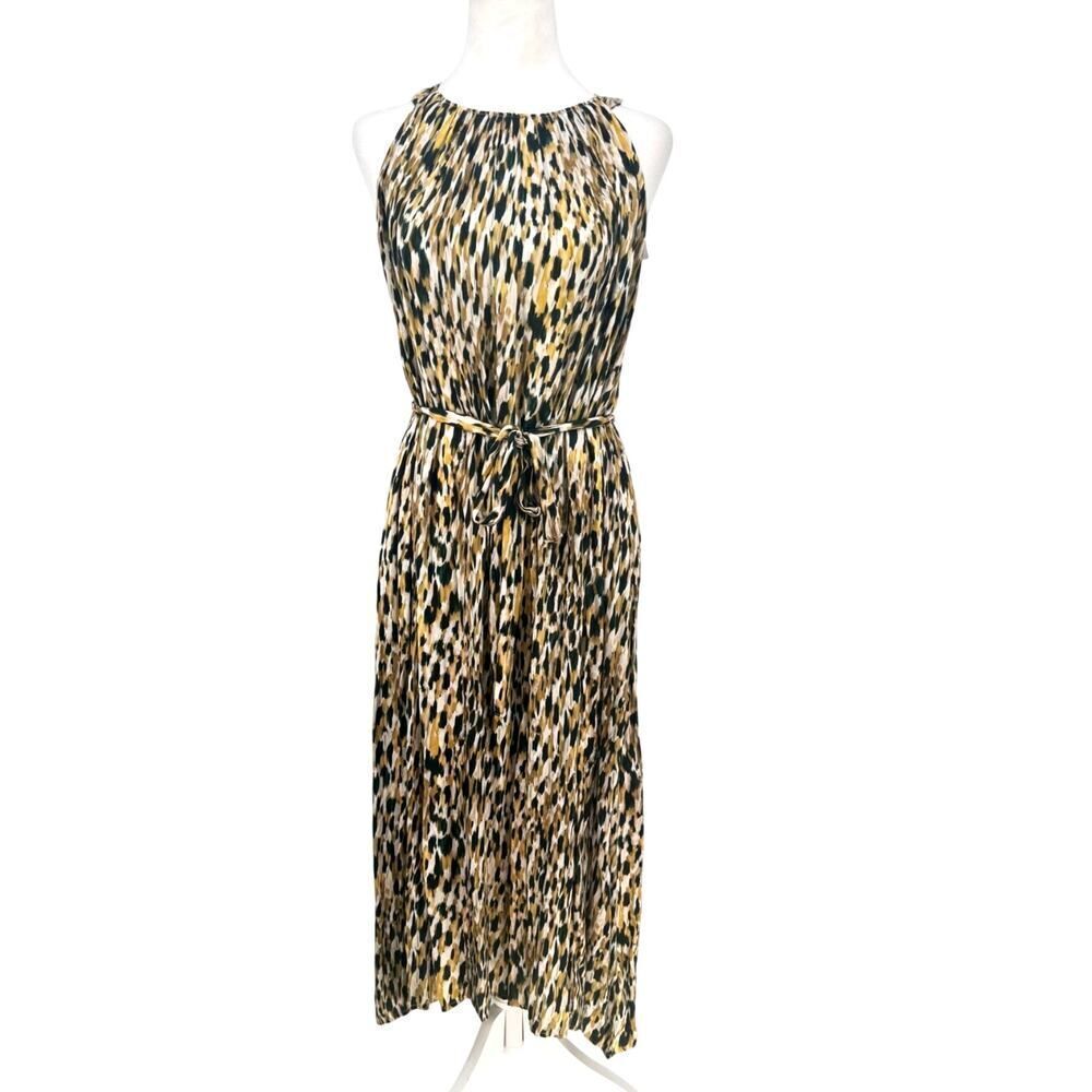 Velvet by Graham & Spencer Abstract Print Halter Dress capsule NWT Sz m luxe
